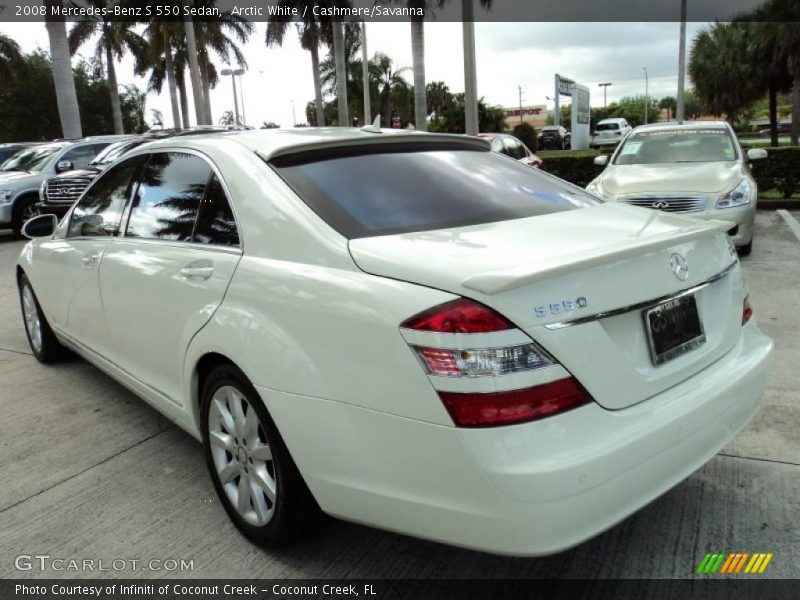 Arctic White / Cashmere/Savanna 2008 Mercedes-Benz S 550 Sedan