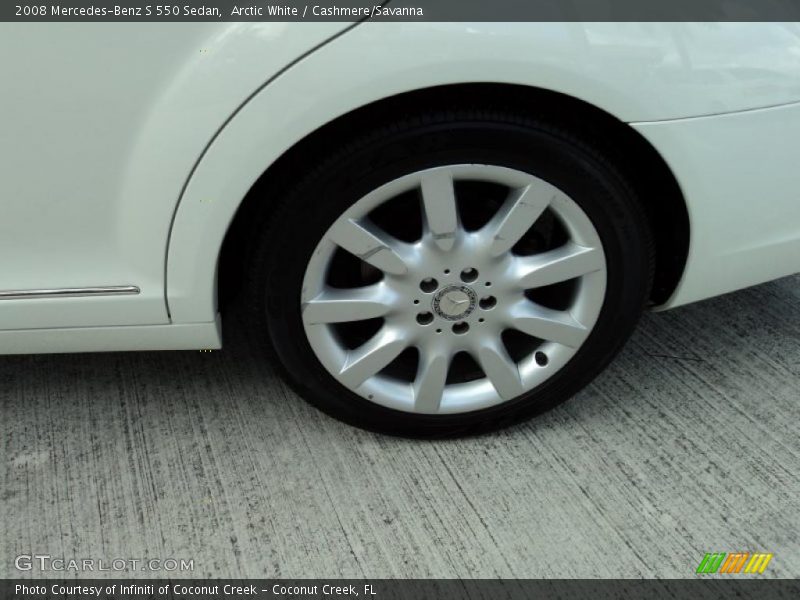 Arctic White / Cashmere/Savanna 2008 Mercedes-Benz S 550 Sedan