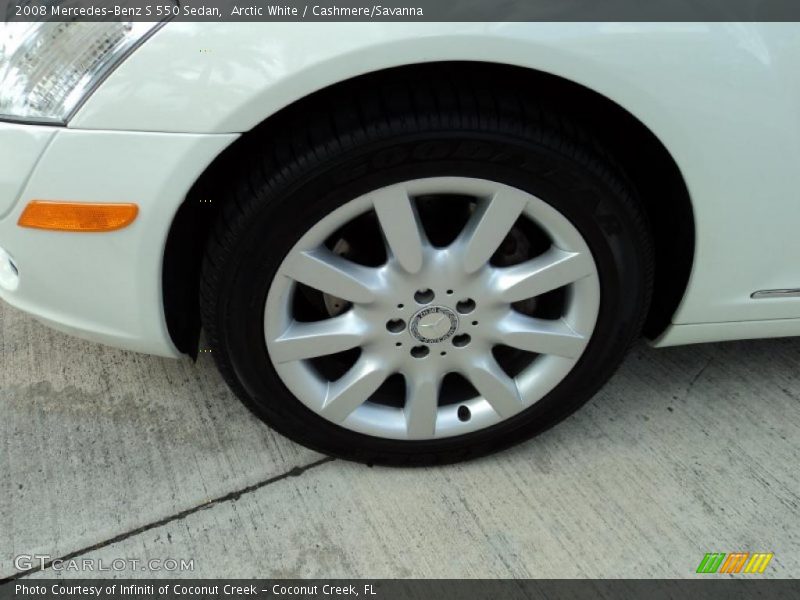 Arctic White / Cashmere/Savanna 2008 Mercedes-Benz S 550 Sedan