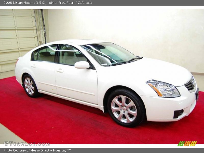 Winter Frost Pearl / Cafe Latte 2008 Nissan Maxima 3.5 SL