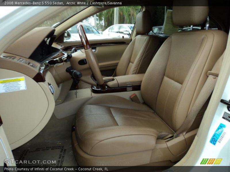 Arctic White / Cashmere/Savanna 2008 Mercedes-Benz S 550 Sedan
