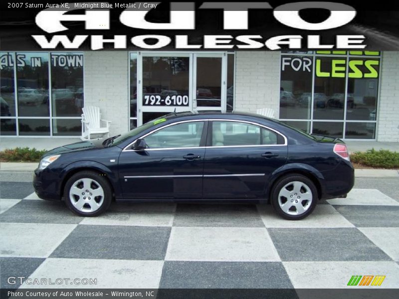 Midnight Blue Metallic / Gray 2007 Saturn Aura XE
