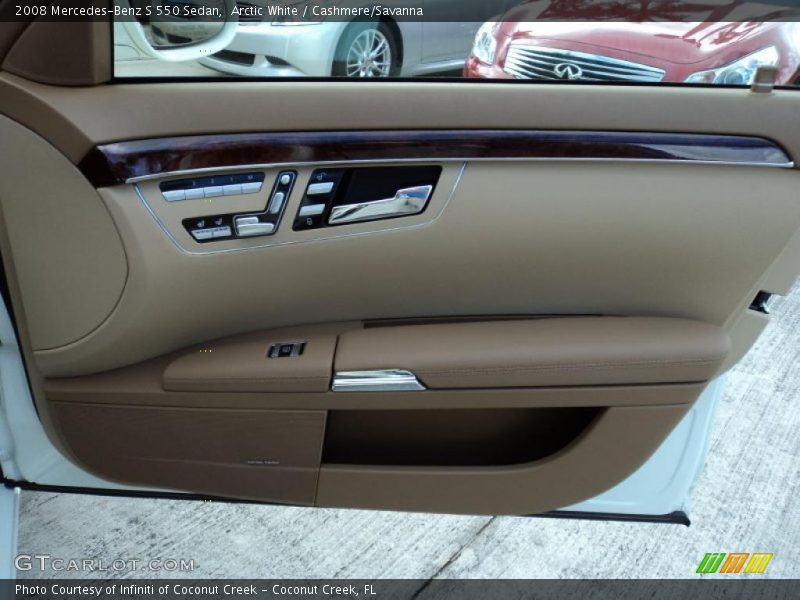 Arctic White / Cashmere/Savanna 2008 Mercedes-Benz S 550 Sedan