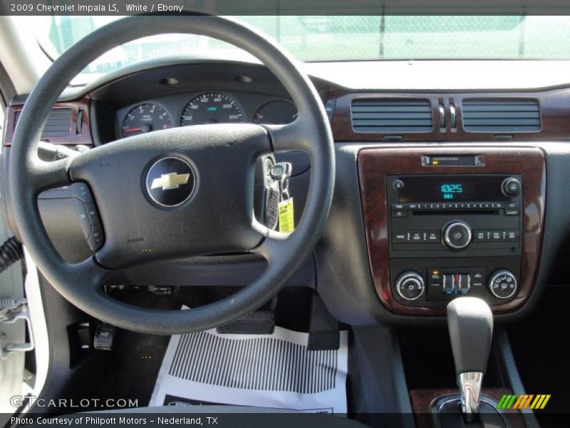 White / Ebony 2009 Chevrolet Impala LS