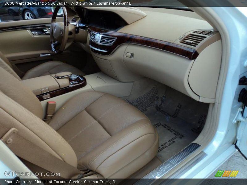 Arctic White / Cashmere/Savanna 2008 Mercedes-Benz S 550 Sedan