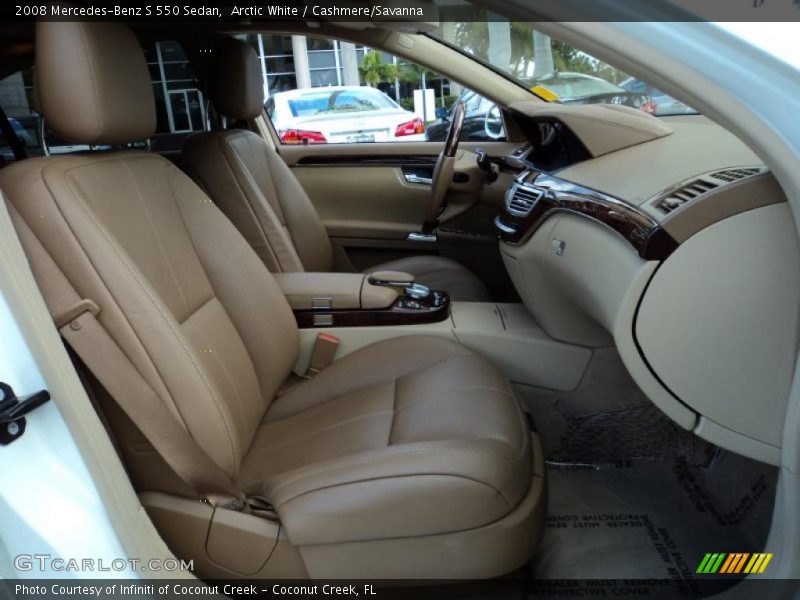 Arctic White / Cashmere/Savanna 2008 Mercedes-Benz S 550 Sedan