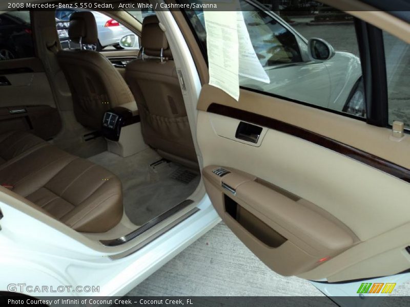 Arctic White / Cashmere/Savanna 2008 Mercedes-Benz S 550 Sedan