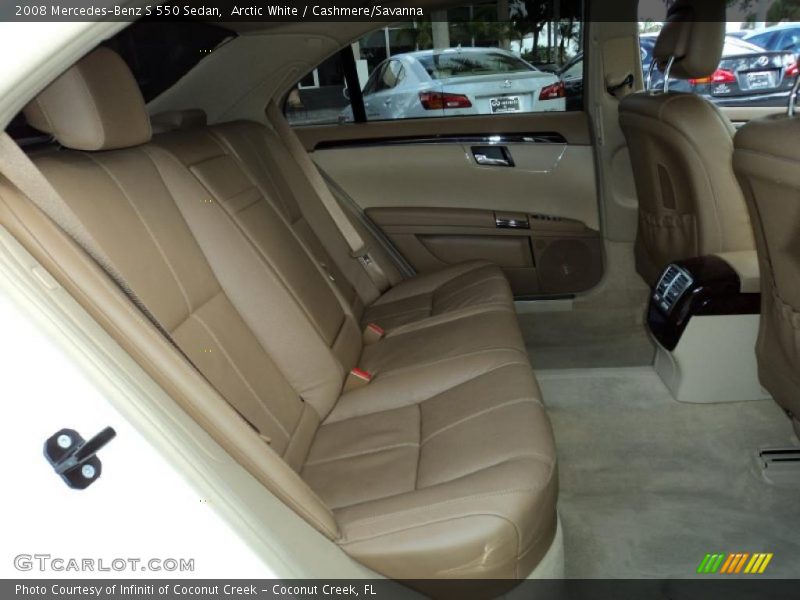 Arctic White / Cashmere/Savanna 2008 Mercedes-Benz S 550 Sedan