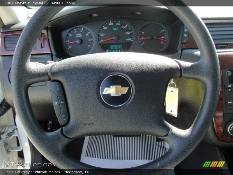 White / Ebony 2009 Chevrolet Impala LS