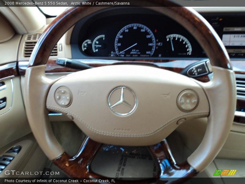 Arctic White / Cashmere/Savanna 2008 Mercedes-Benz S 550 Sedan