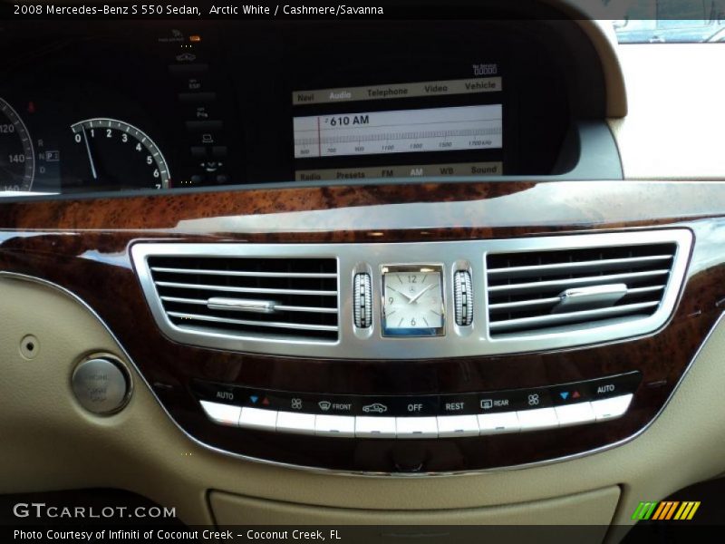 Arctic White / Cashmere/Savanna 2008 Mercedes-Benz S 550 Sedan