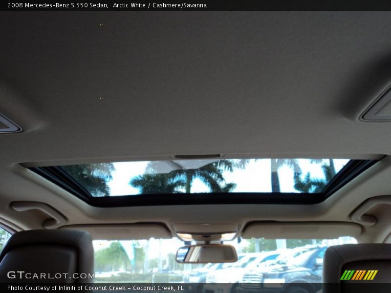 Arctic White / Cashmere/Savanna 2008 Mercedes-Benz S 550 Sedan