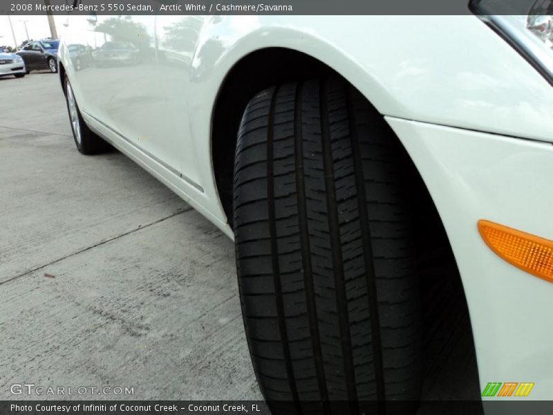 Arctic White / Cashmere/Savanna 2008 Mercedes-Benz S 550 Sedan
