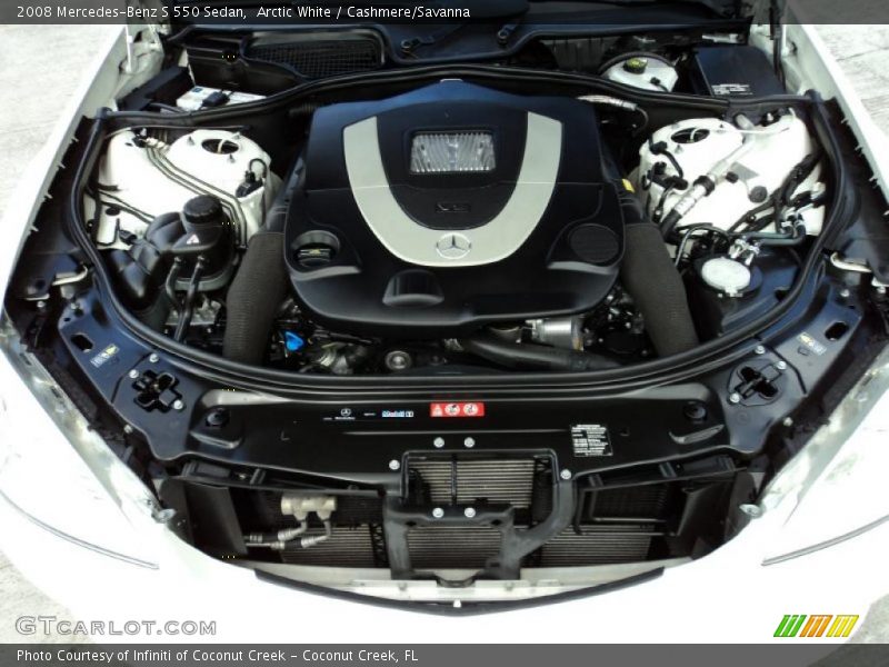 Arctic White / Cashmere/Savanna 2008 Mercedes-Benz S 550 Sedan