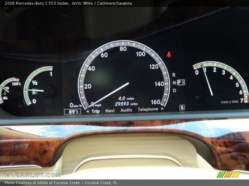 Arctic White / Cashmere/Savanna 2008 Mercedes-Benz S 550 Sedan