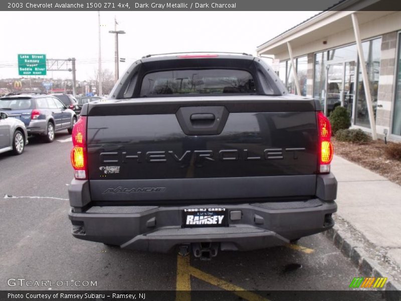 Dark Gray Metallic / Dark Charcoal 2003 Chevrolet Avalanche 1500 Z71 4x4