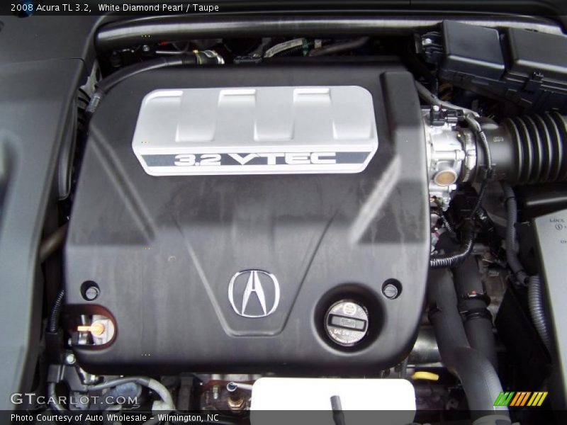 White Diamond Pearl / Taupe 2008 Acura TL 3.2