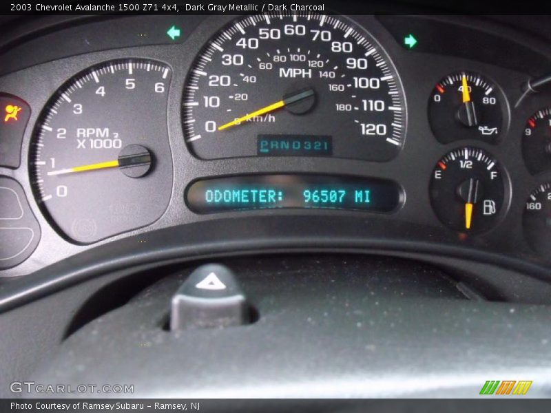 Dark Gray Metallic / Dark Charcoal 2003 Chevrolet Avalanche 1500 Z71 4x4