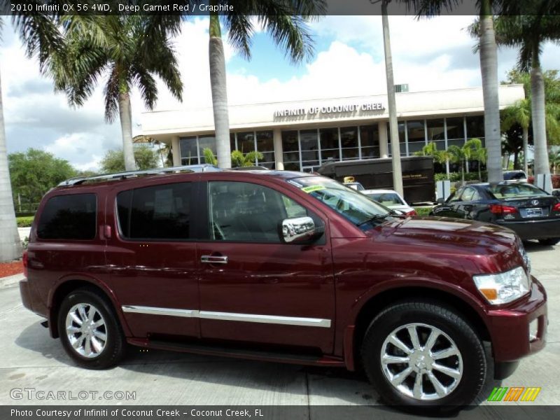Deep Garnet Red / Graphite 2010 Infiniti QX 56 4WD