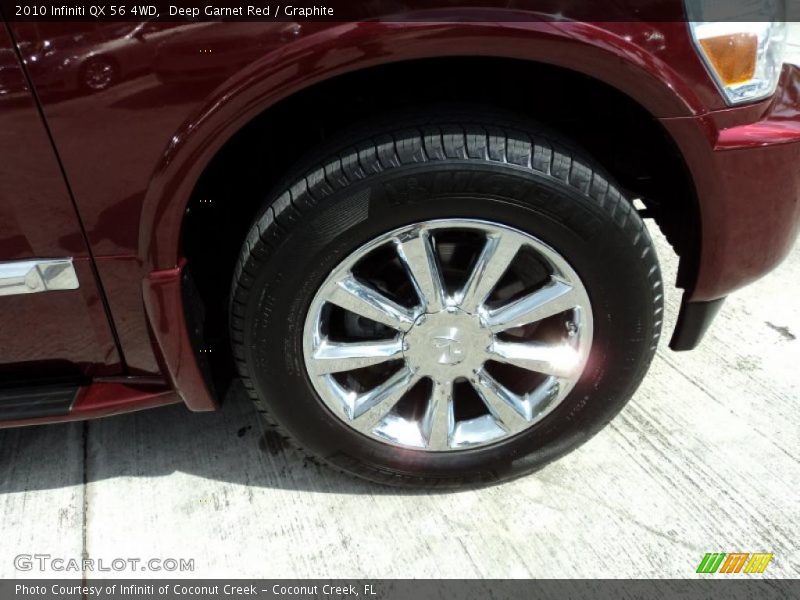 Deep Garnet Red / Graphite 2010 Infiniti QX 56 4WD