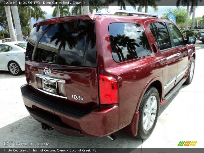 Deep Garnet Red / Graphite 2010 Infiniti QX 56 4WD