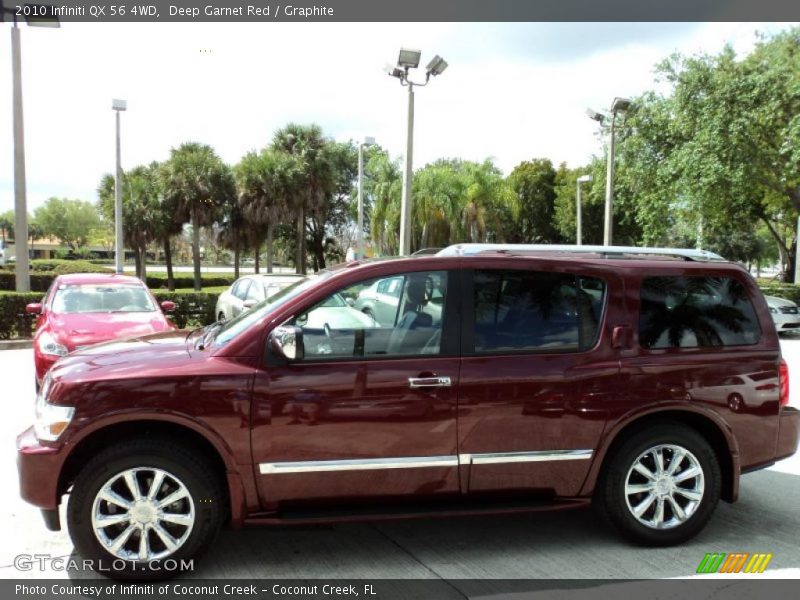 Deep Garnet Red / Graphite 2010 Infiniti QX 56 4WD