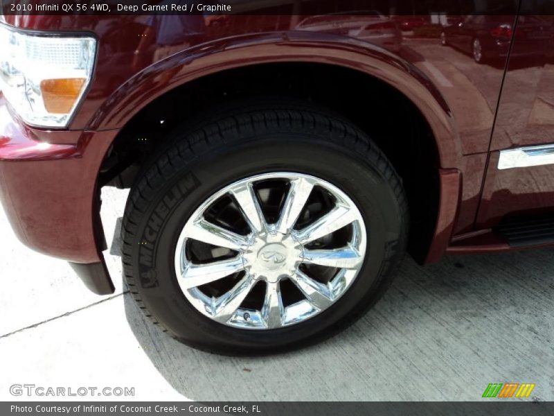 Deep Garnet Red / Graphite 2010 Infiniti QX 56 4WD