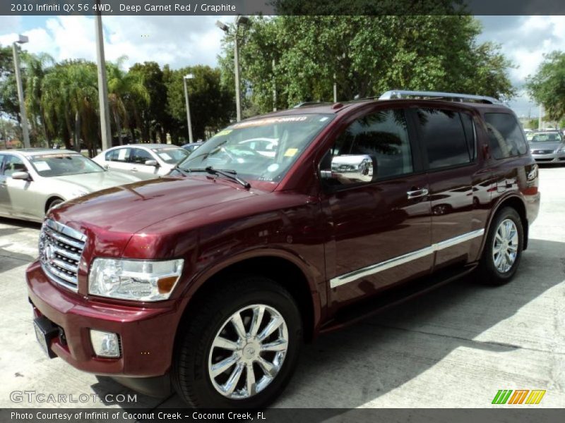 Deep Garnet Red / Graphite 2010 Infiniti QX 56 4WD