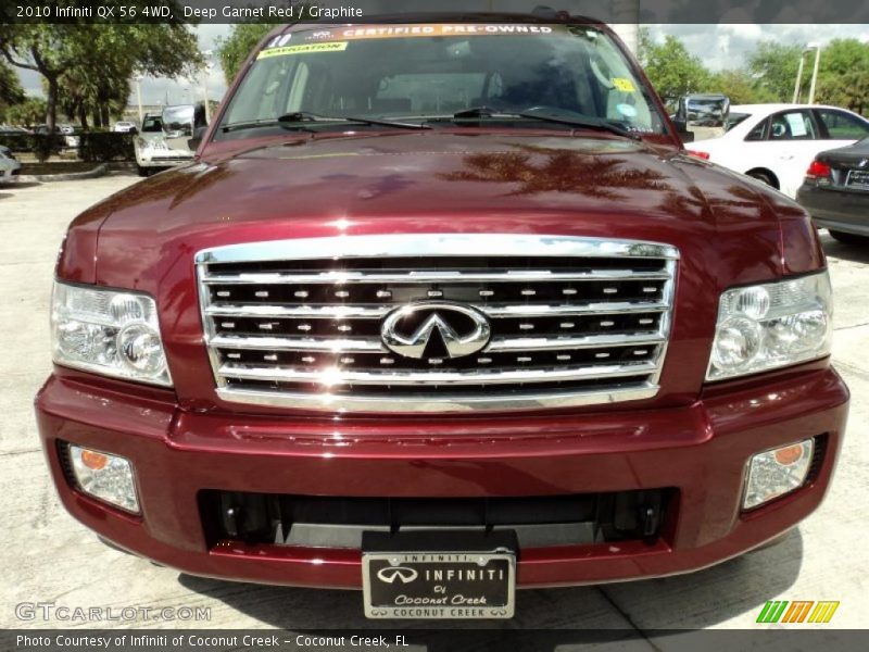 Deep Garnet Red / Graphite 2010 Infiniti QX 56 4WD
