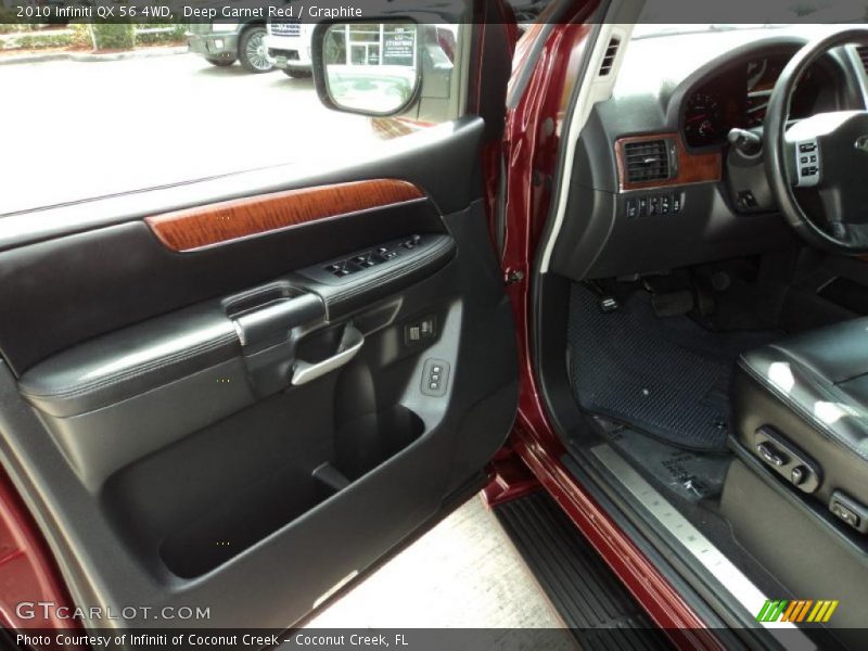 Deep Garnet Red / Graphite 2010 Infiniti QX 56 4WD