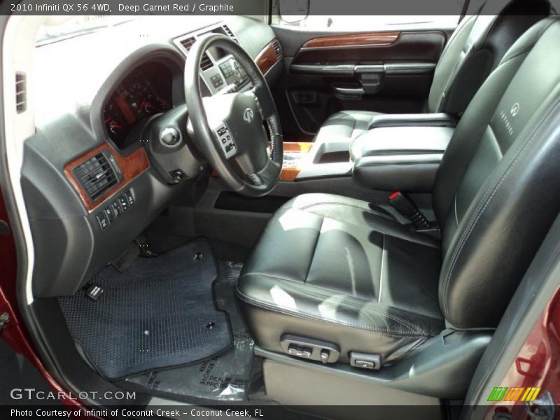 Deep Garnet Red / Graphite 2010 Infiniti QX 56 4WD