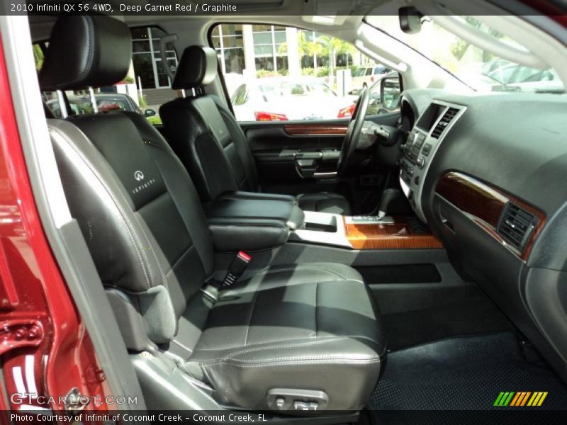 Deep Garnet Red / Graphite 2010 Infiniti QX 56 4WD