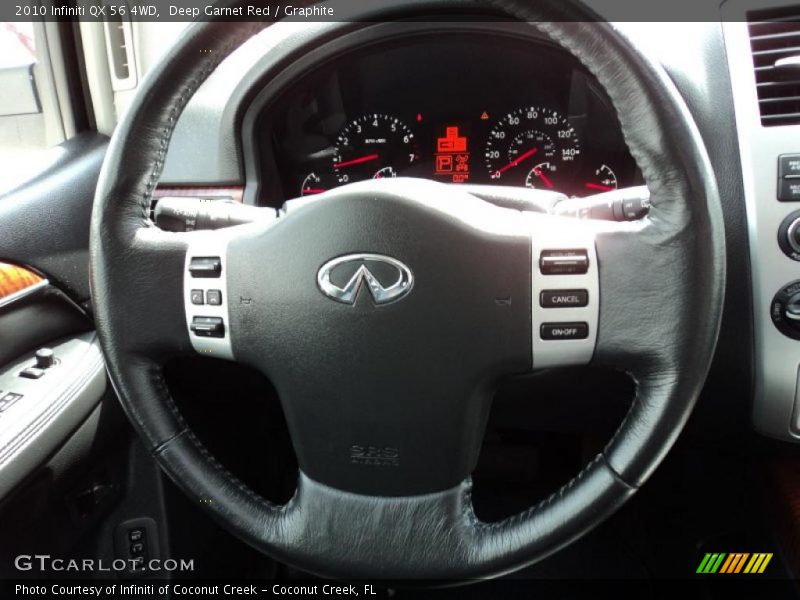 Deep Garnet Red / Graphite 2010 Infiniti QX 56 4WD