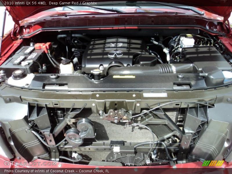 Deep Garnet Red / Graphite 2010 Infiniti QX 56 4WD