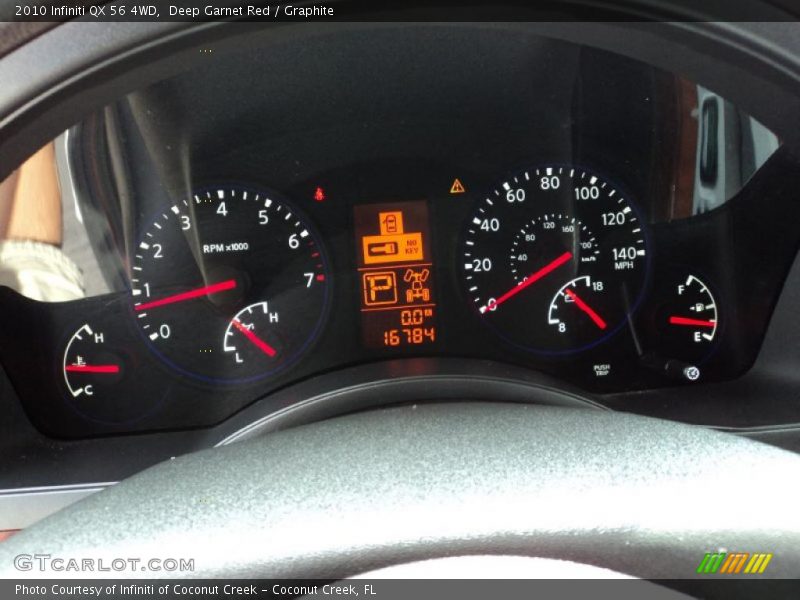 Deep Garnet Red / Graphite 2010 Infiniti QX 56 4WD