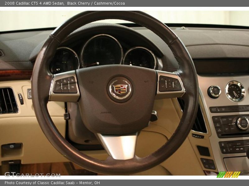 Black Cherry / Cashmere/Cocoa 2008 Cadillac CTS 4 AWD Sedan