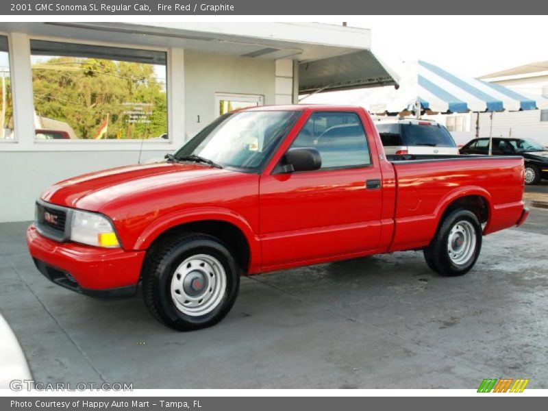 Fire Red / Graphite 2001 GMC Sonoma SL Regular Cab