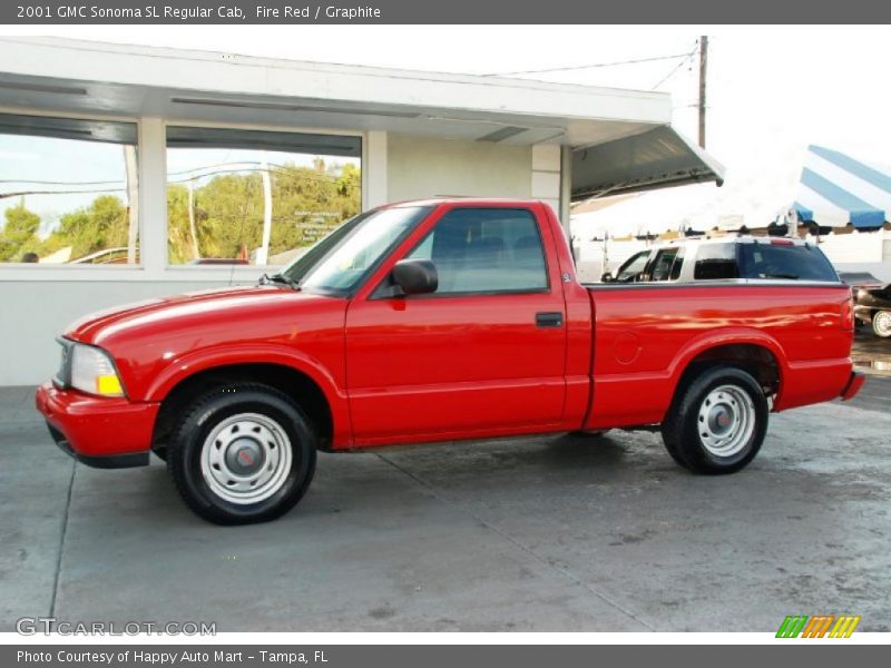 Fire Red / Graphite 2001 GMC Sonoma SL Regular Cab