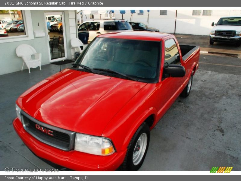 Fire Red / Graphite 2001 GMC Sonoma SL Regular Cab