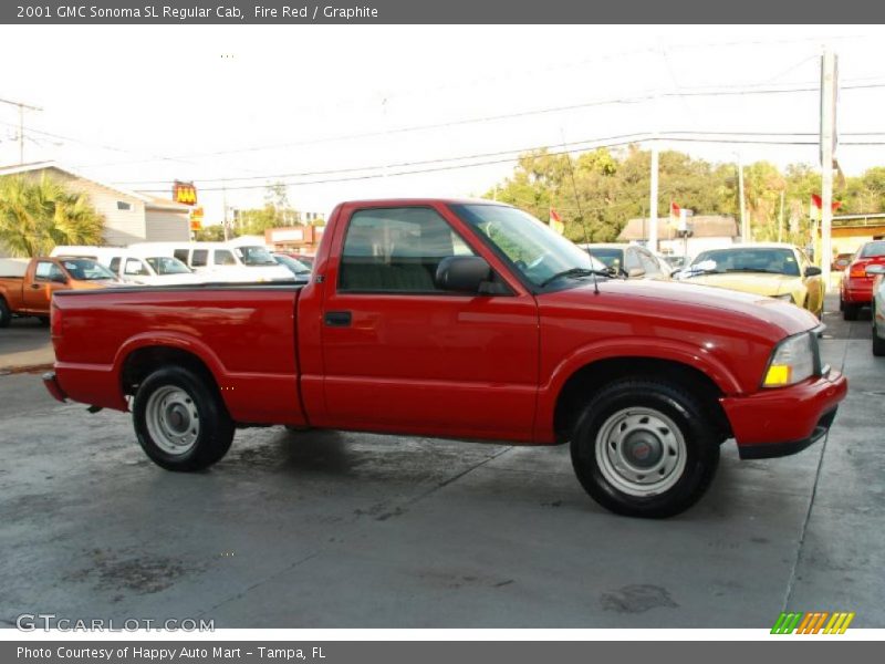 Fire Red / Graphite 2001 GMC Sonoma SL Regular Cab
