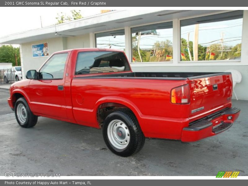 Fire Red / Graphite 2001 GMC Sonoma SL Regular Cab