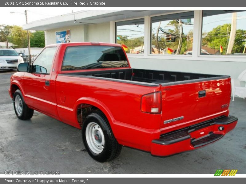 Fire Red / Graphite 2001 GMC Sonoma SL Regular Cab