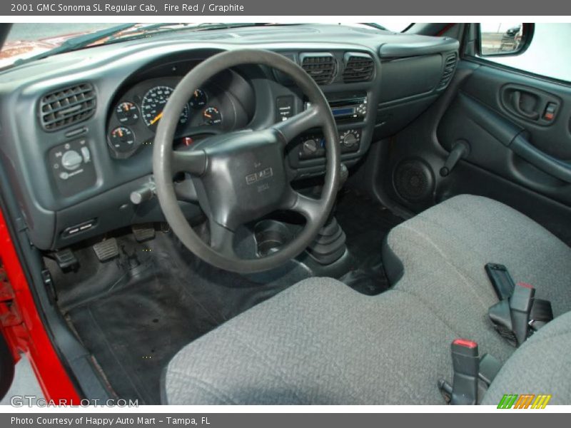 Graphite Interior - 2001 Sonoma SL Regular Cab 