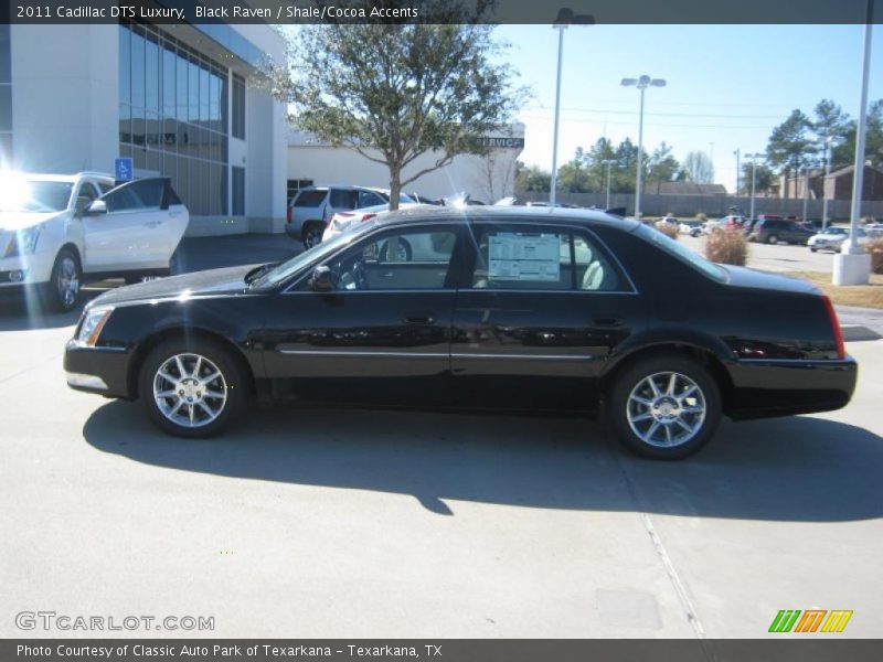 Black Raven / Shale/Cocoa Accents 2011 Cadillac DTS Luxury