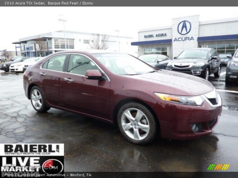 Basque Red Pearl / Ebony 2010 Acura TSX Sedan