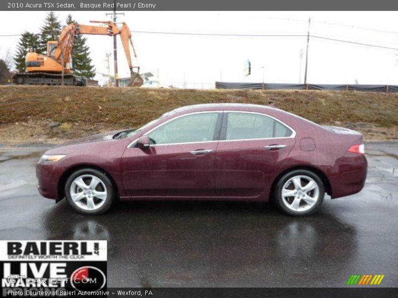 Basque Red Pearl / Ebony 2010 Acura TSX Sedan
