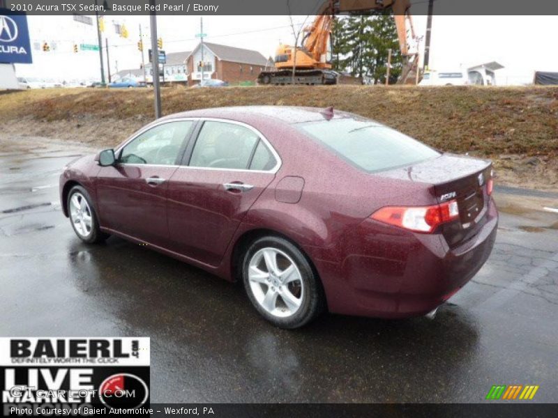 Basque Red Pearl / Ebony 2010 Acura TSX Sedan
