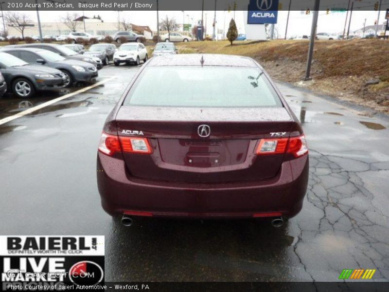 Basque Red Pearl / Ebony 2010 Acura TSX Sedan