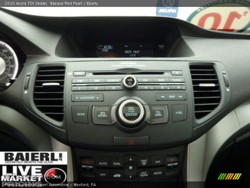 Basque Red Pearl / Ebony 2010 Acura TSX Sedan