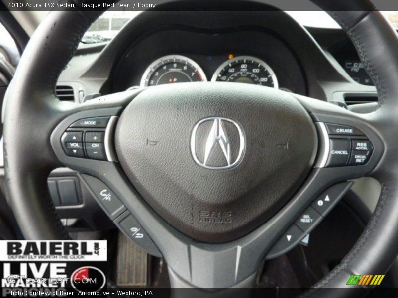 Basque Red Pearl / Ebony 2010 Acura TSX Sedan